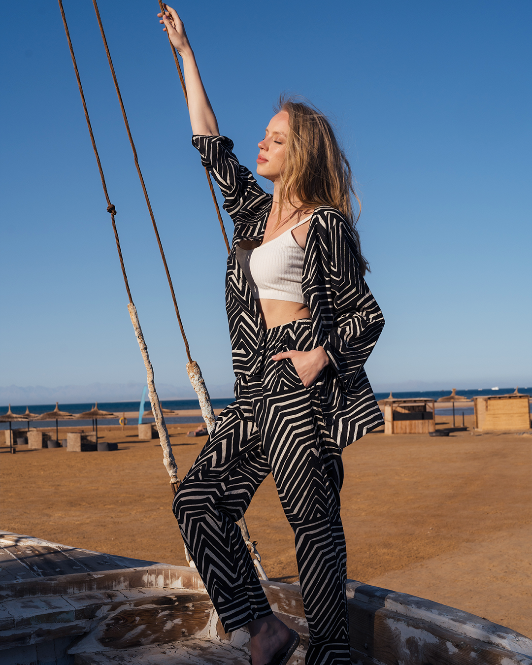 Geometric Women's Jacket Set
