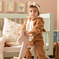 Deer Jumbsuit Baby jumpsuit with cabochon and fur zipper
