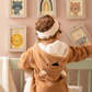 Deer Jumbsuit Baby jumpsuit with cabochon and fur zipper