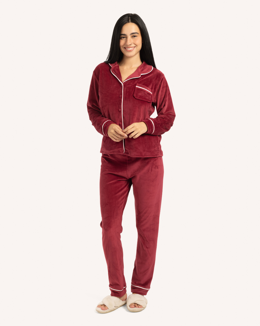 Plain classic women's pajamas