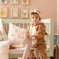 Deer Jumbsuit Baby jumpsuit with cabochon and fur zipper
