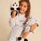 Girls' pajamas with a heart print