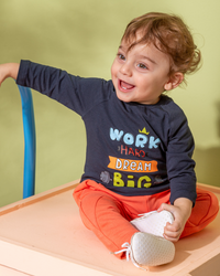 Work Hard NB بيجامه اولادي بيبي