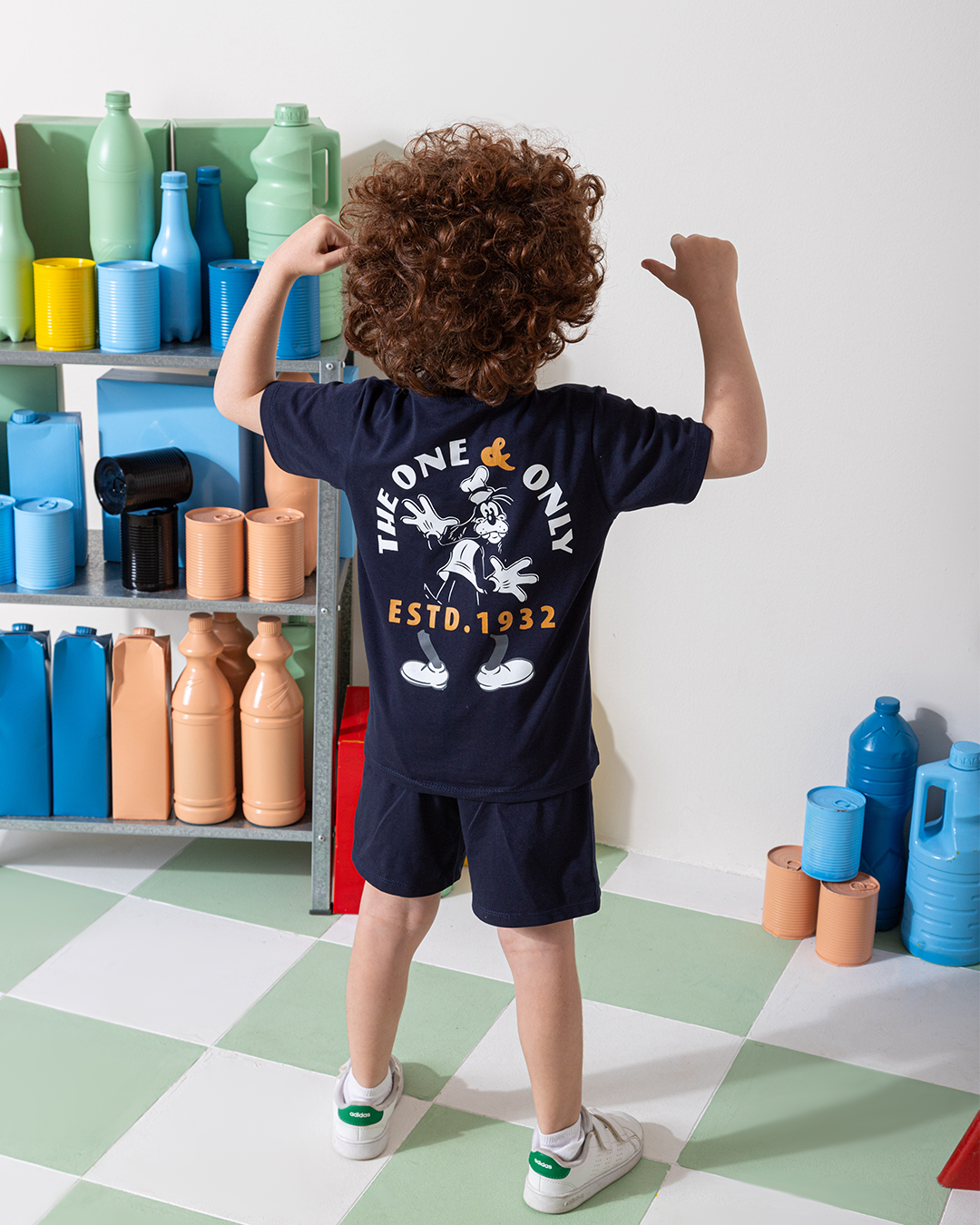 MARVY Goofy The One Only بيجامة اولادي وسط كحلي