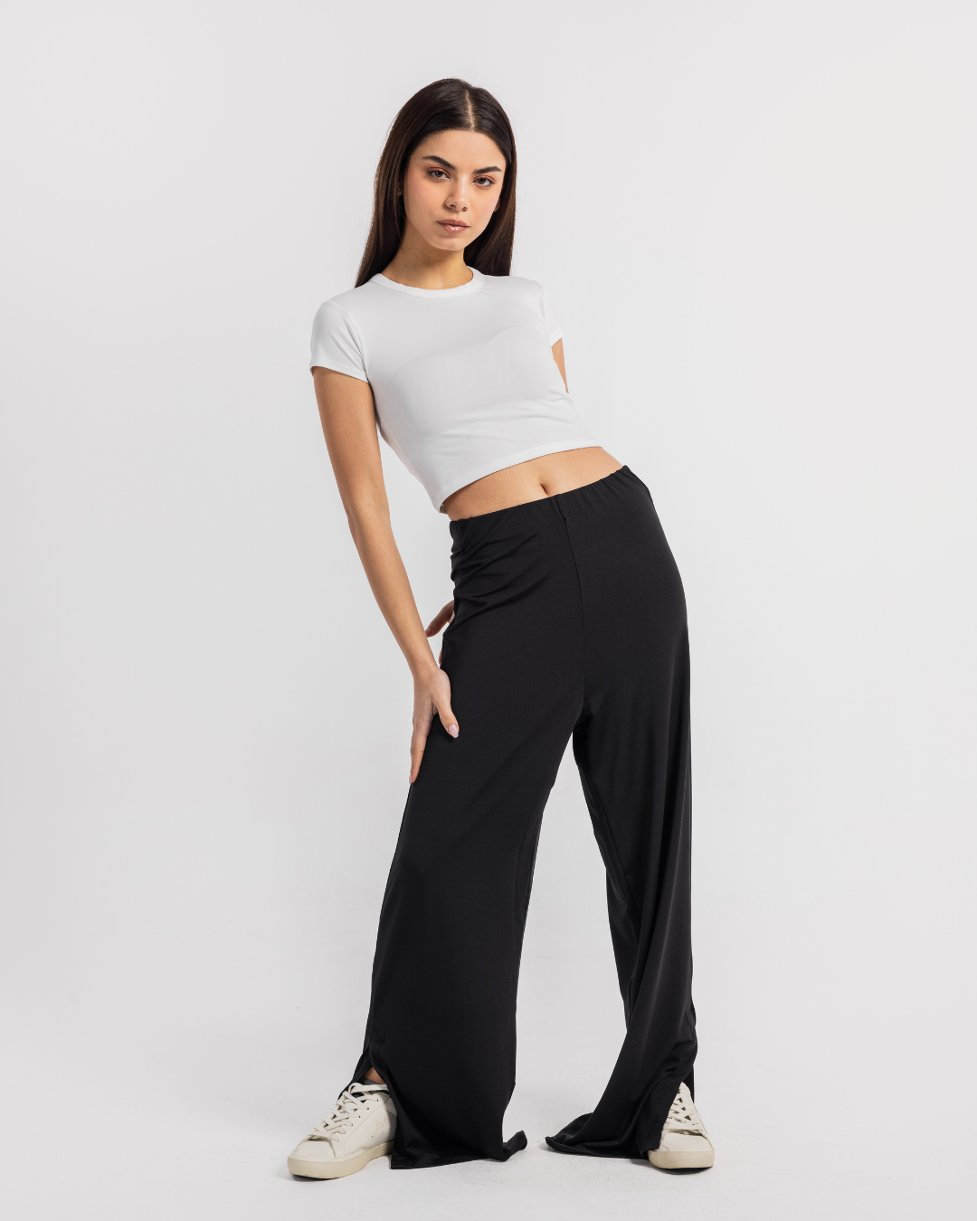 Polyamide بنطلون حريمي ويد ليج بفتحه