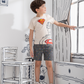 Super hero man boys' half-sleeved pajamas and cotton shorts