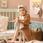 Deer Jumbsuit Baby jumpsuit with cabochon and fur zipper