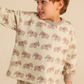 Boys' pajamas with a cute mammoth print