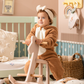 Deer Jumbsuit Baby jumpsuit with cabochon and fur zipper