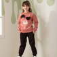 Bear with Glasses Girls' Melton Cotton Pajamas