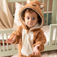 Deer Jumbsuit Baby jumpsuit with cabochon and fur zipper