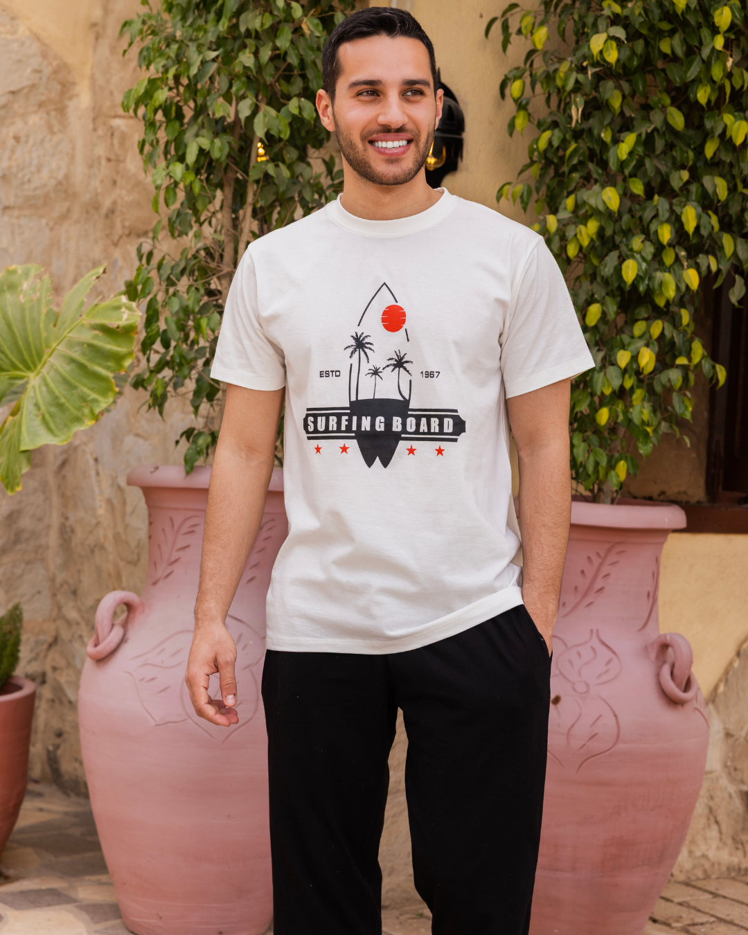 ESTD 1967 بيجاما رجالي نص كم و بنتاكور طويل