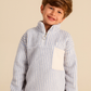 Boys' striped pajamas with long sleeves and a zipper