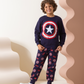 My boys' pajamas are Captain America