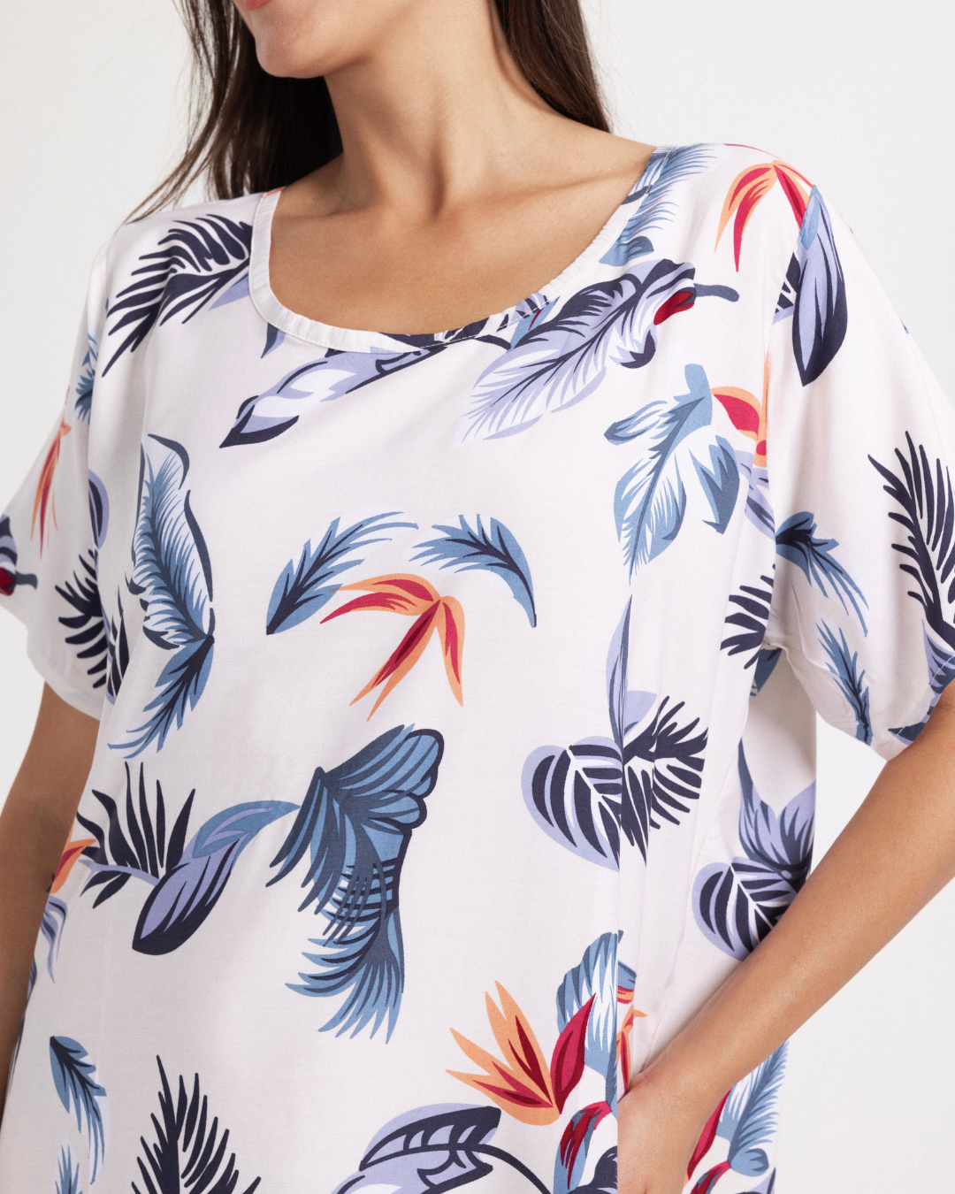 قميص فسكوز قصير