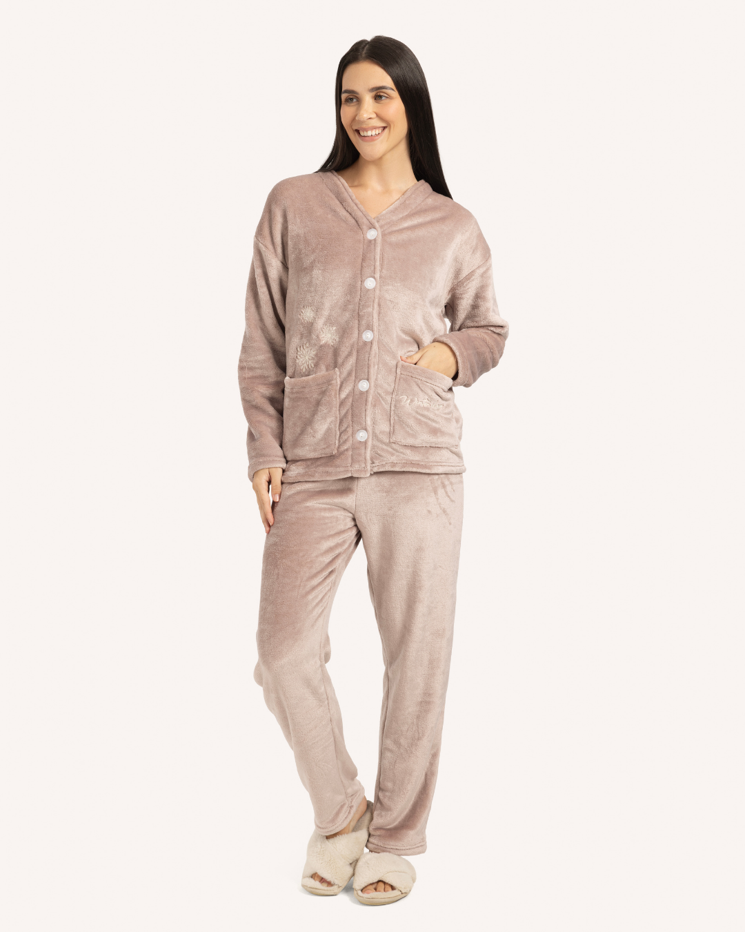 بيجاما حريمى ب زراير ايام الشتاء