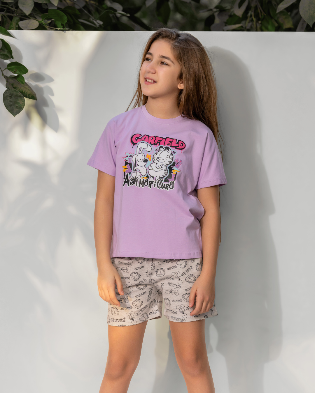 Girls' Garfield pajama shorts