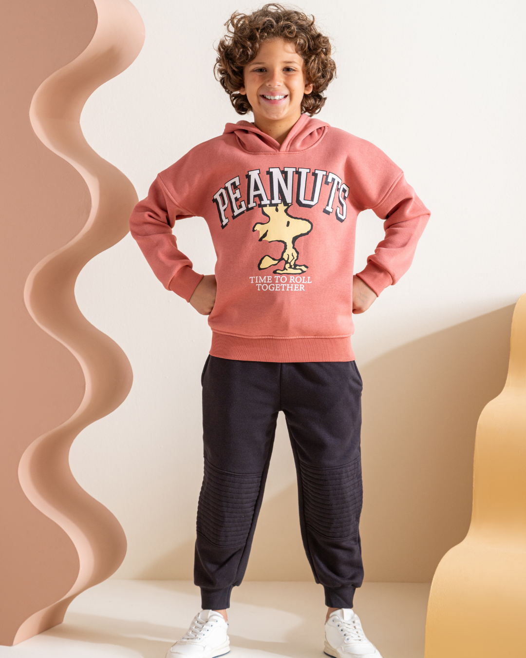 Peanuts بيجاما أولادي كُم طويل