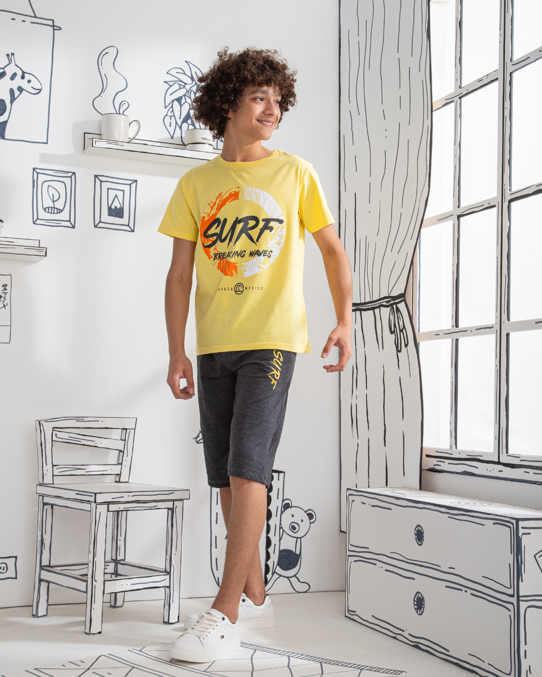 Surf print pajamas for boys