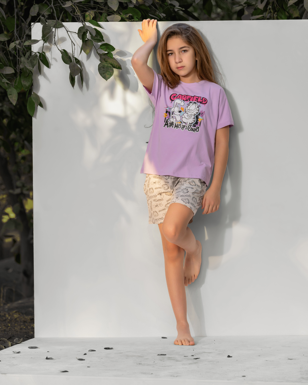 Girls' Garfield pajama shorts