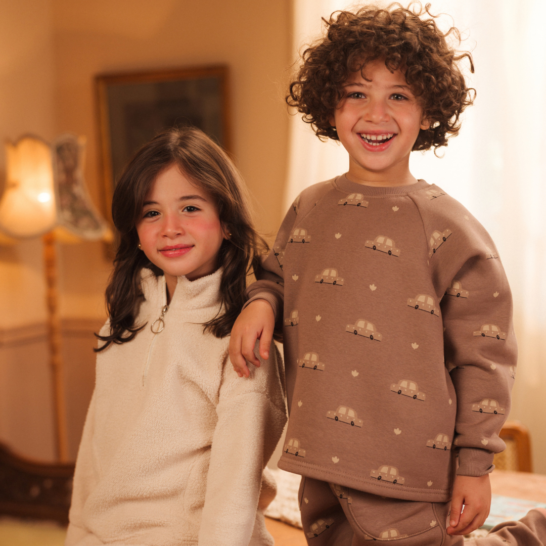 Kids' Boys' Pajamas for Car Lovers in Winter Colors
