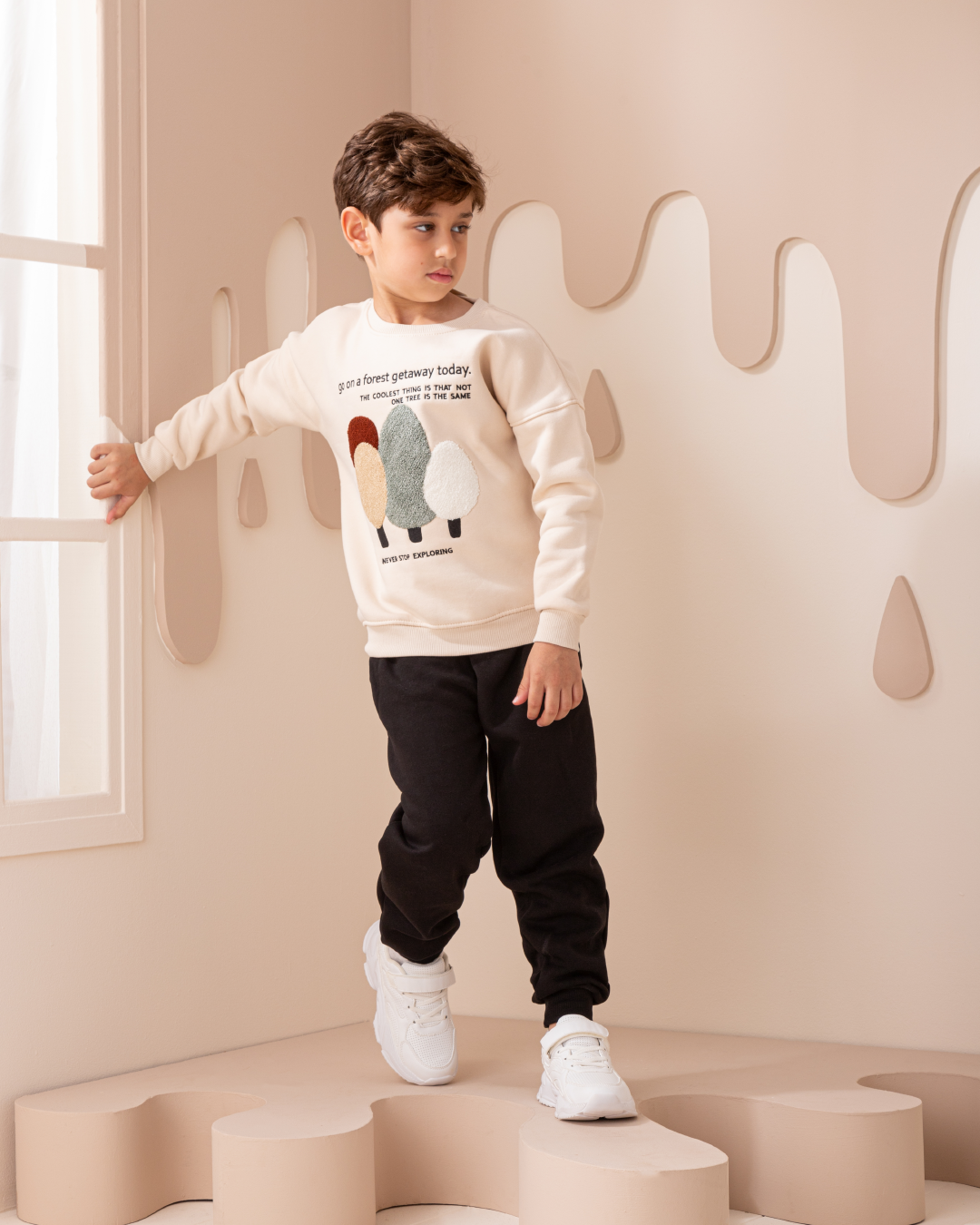 Pine Trees بيجاما أولادي كُم طويل