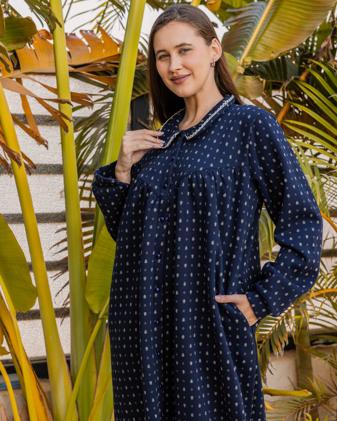 Andalusian pattern جلابية حريمي بزراير