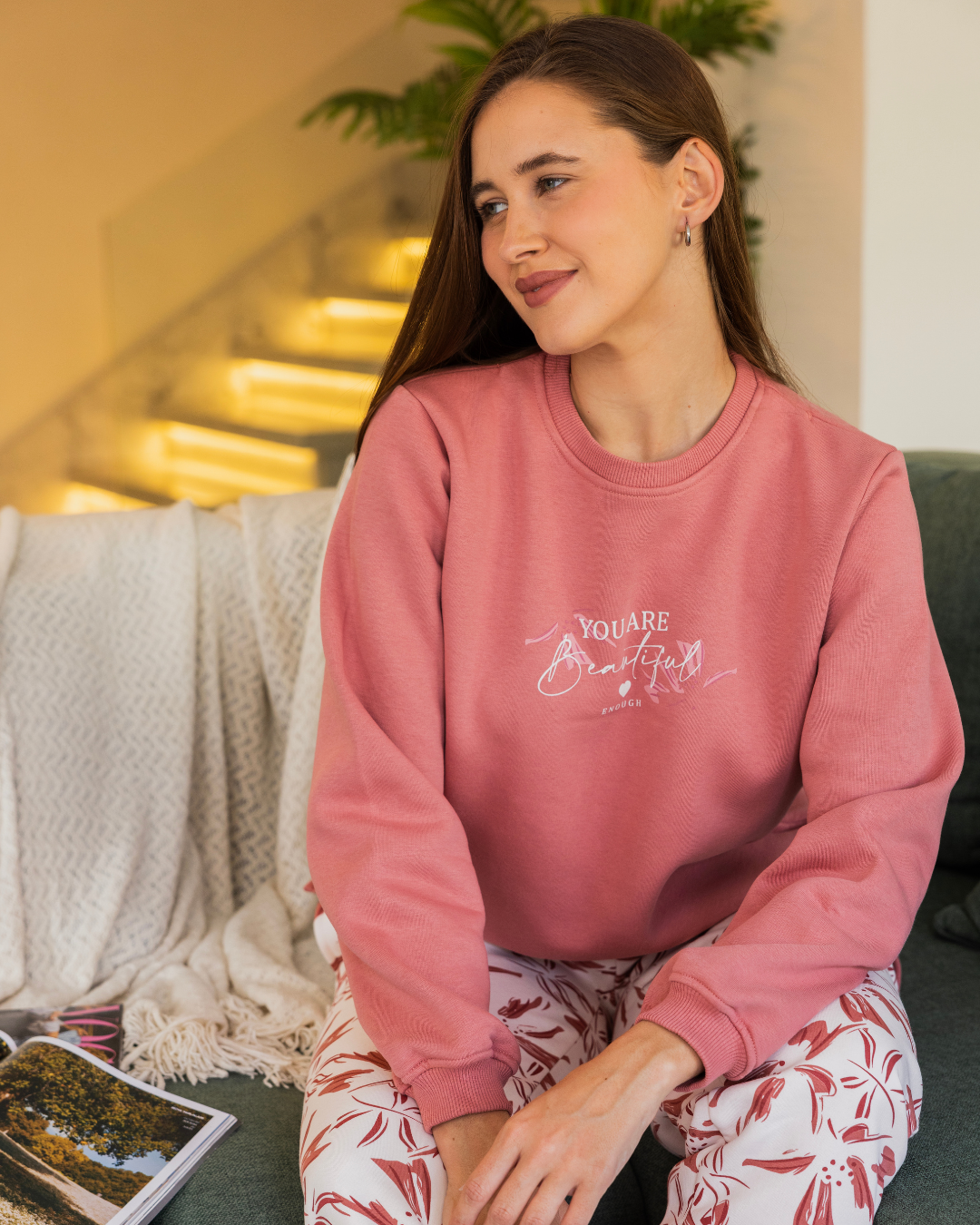 Beautiful enough بيجاما حريمي ميلتون بكم و بنطلون