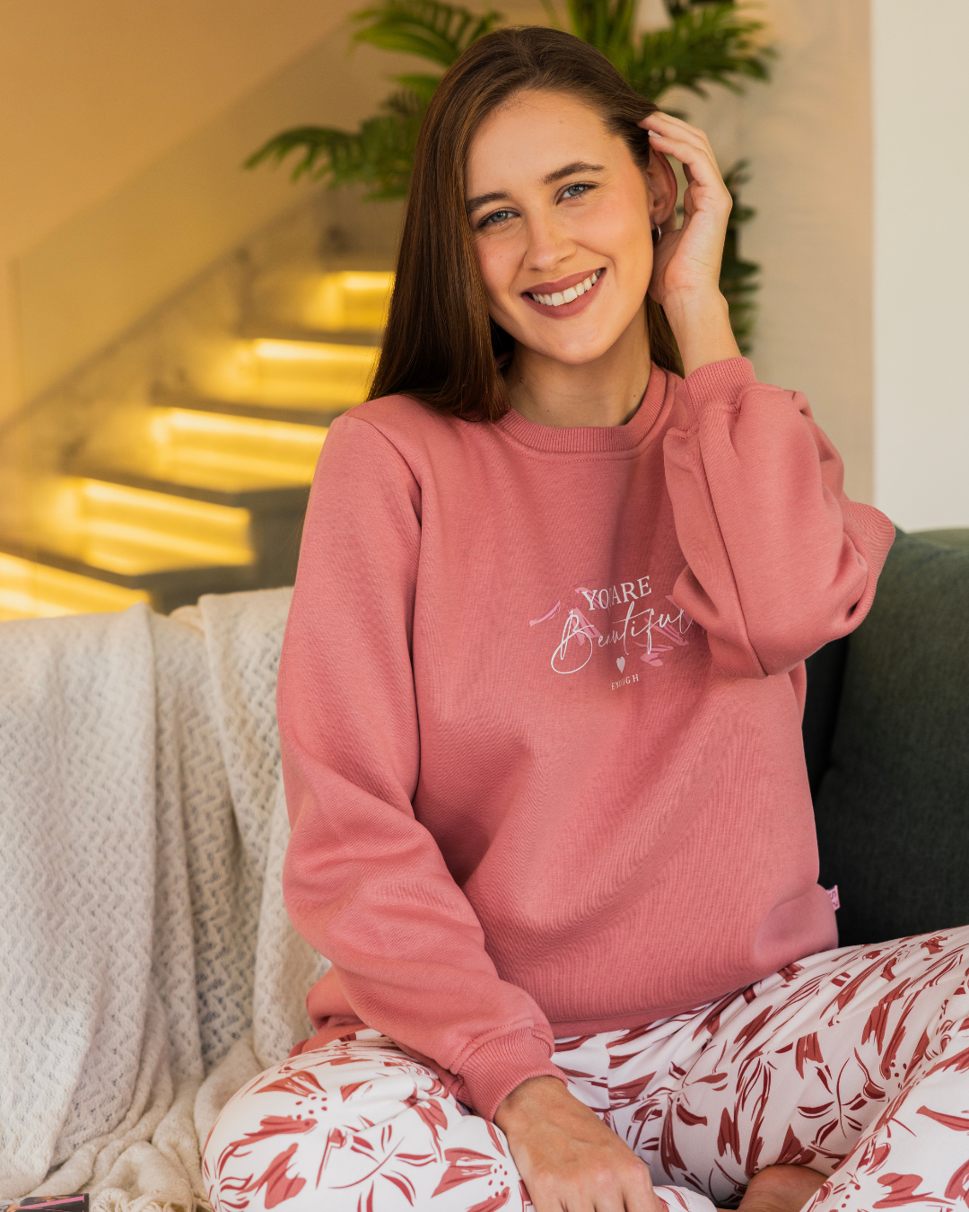 Beautiful enough بيجاما حريمي ميلتون بكم و بنطلون