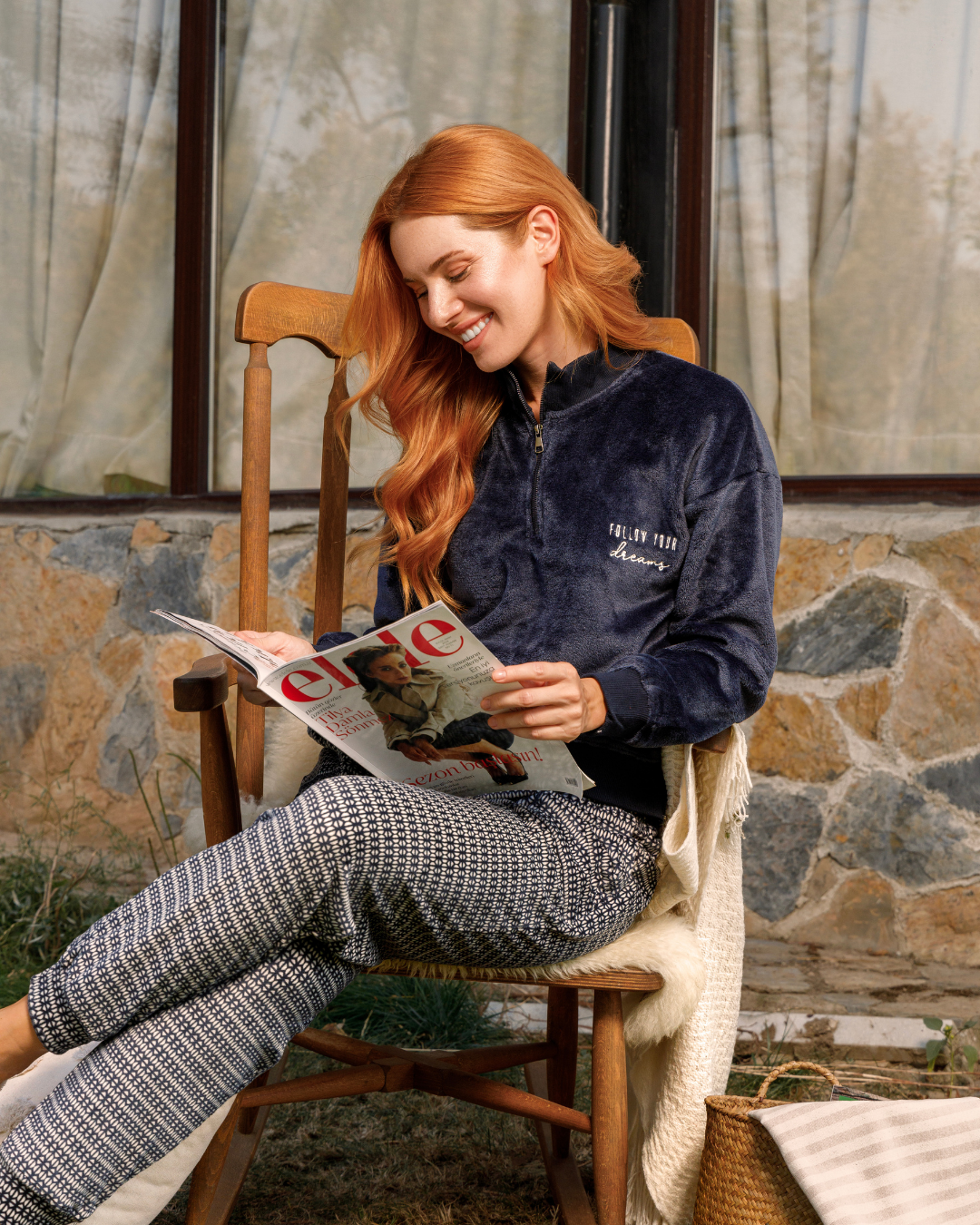 follow your dreams بيجاما حريمي كُم طويل