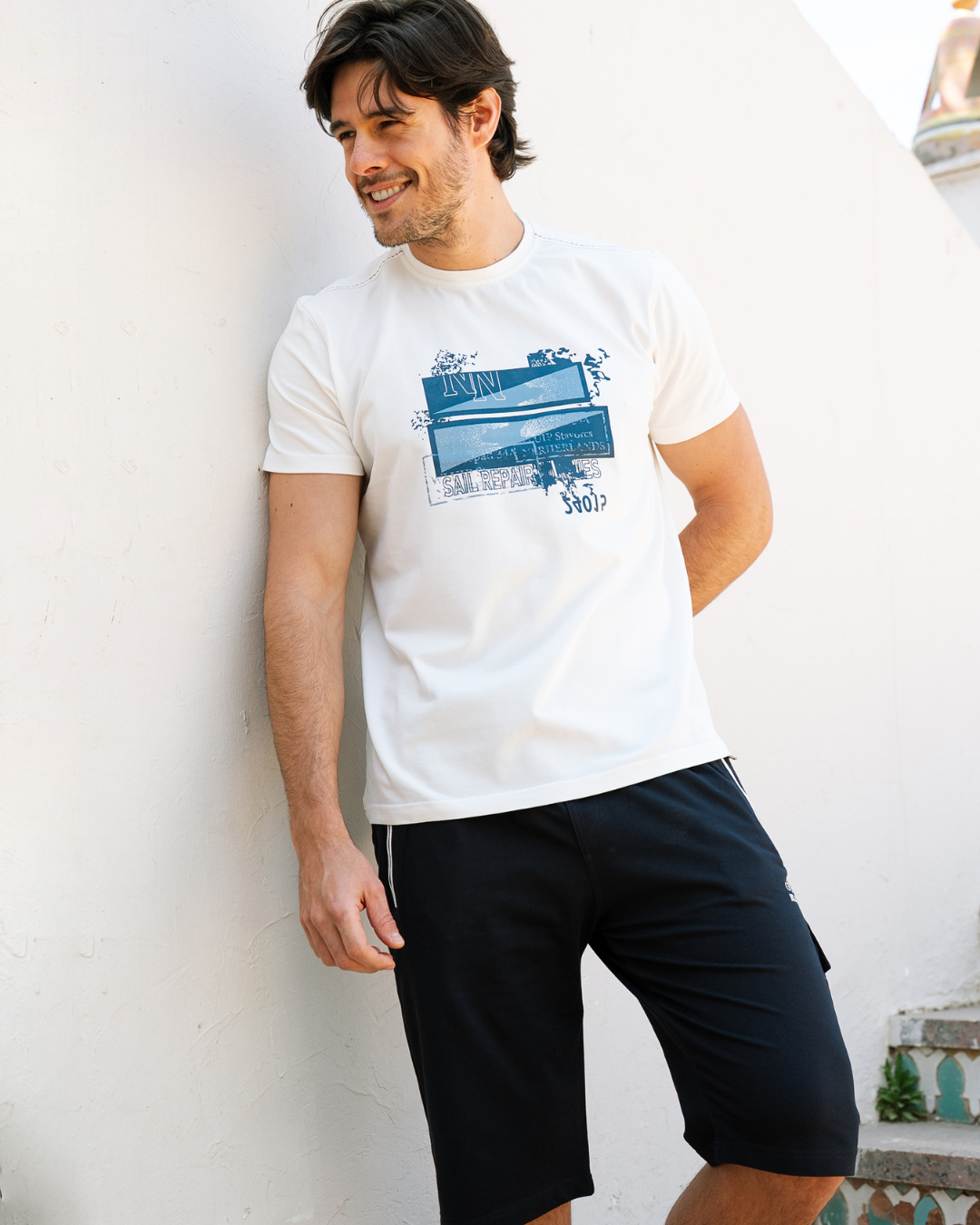 NN pajamas Men's text how much and shorts