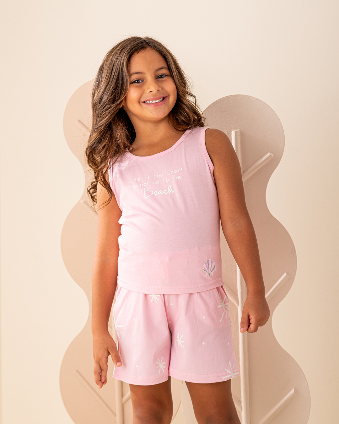 بيجاما شورت قطن مع توب كت اذهب الى البحر