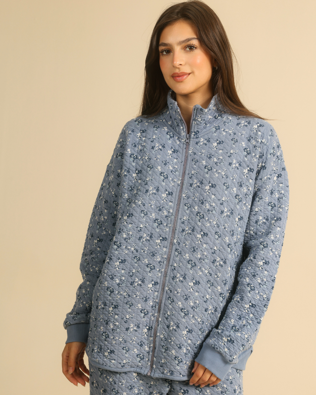 Floral Quilted Women Pajama in snow Colors