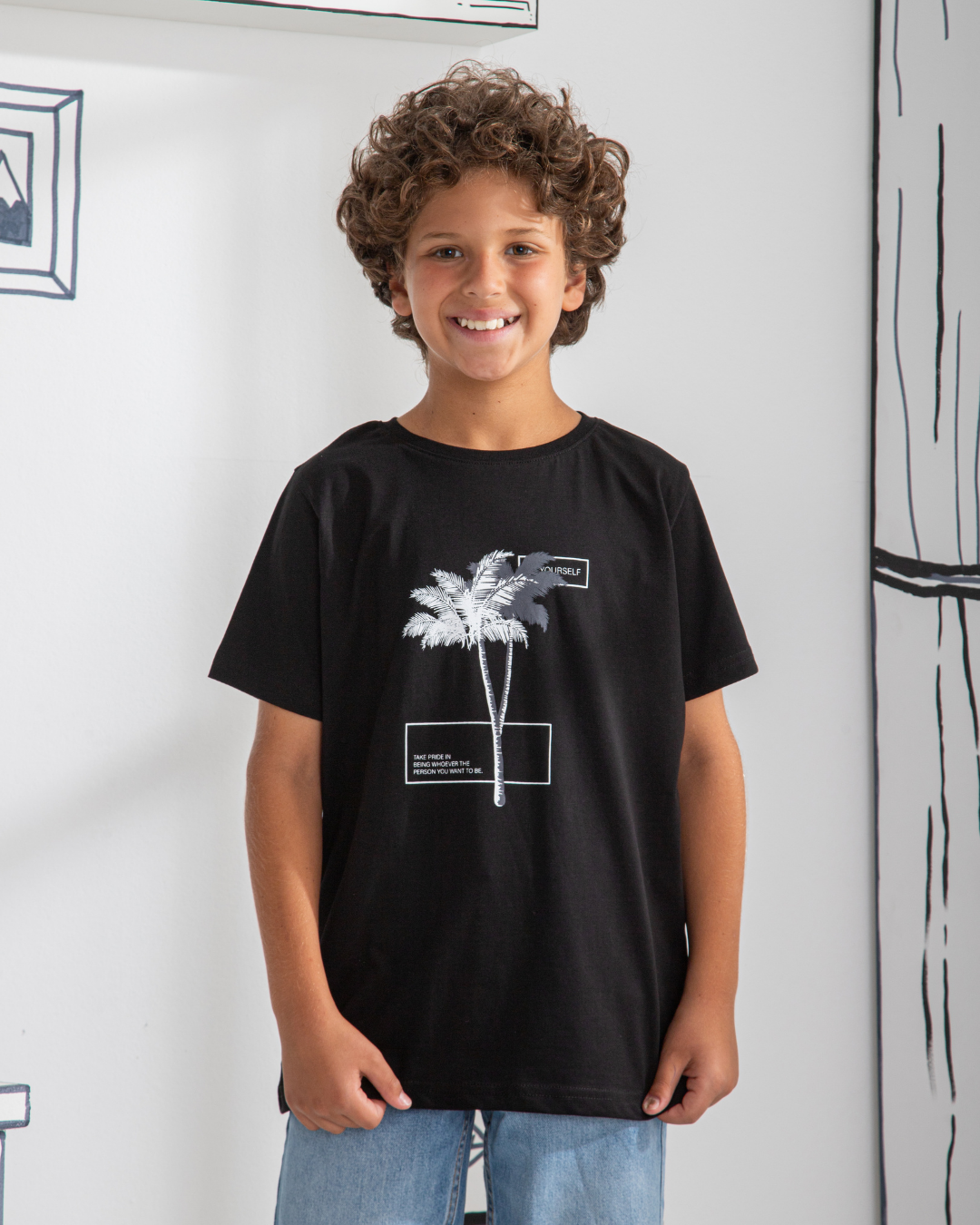 Palm tree تيشرت أولادي نص كم