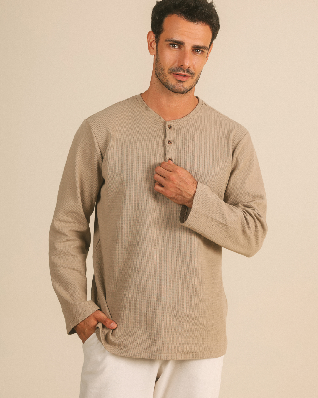 Textured Henley Pajamas