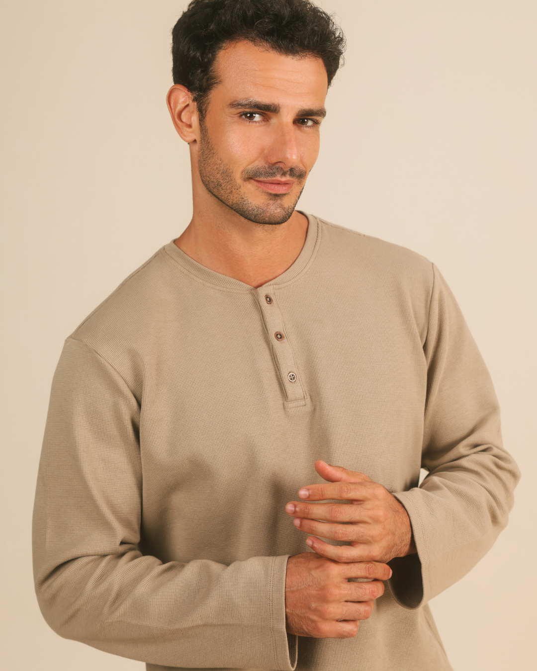 Textured Henley Pajamas