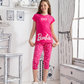 Barbie girls' pajamas, half-sleeved jersey, and Barbie pantyhose