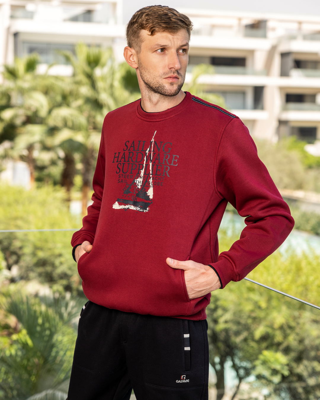 SAILING HARDWARE SUPPLIER Men's pajamas, Rwandan, printed on the chest