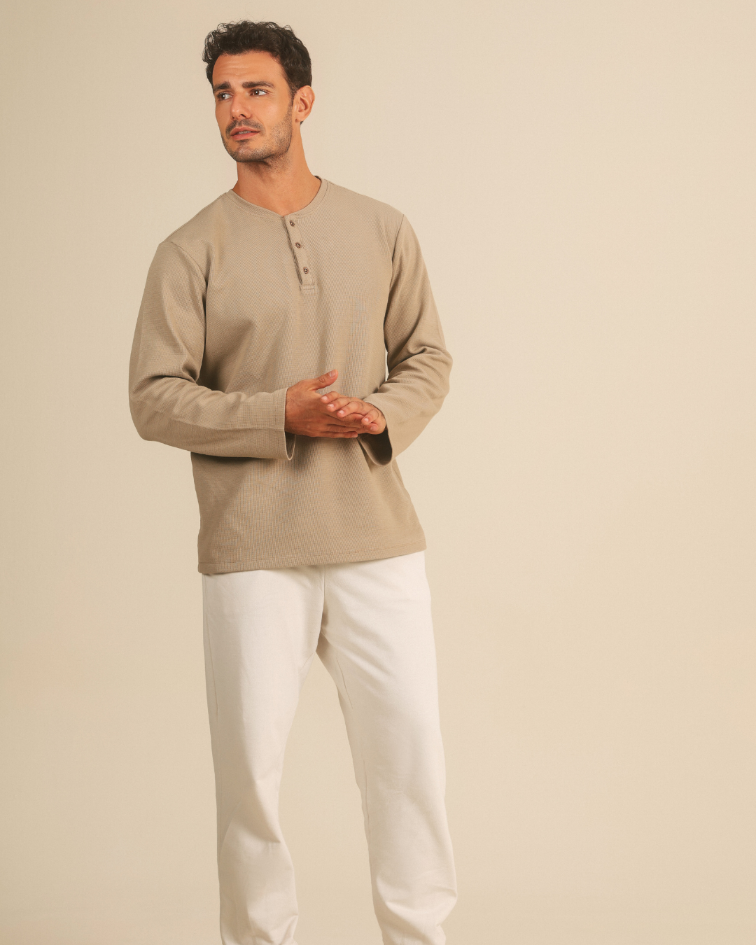 Textured Henley Pajamas