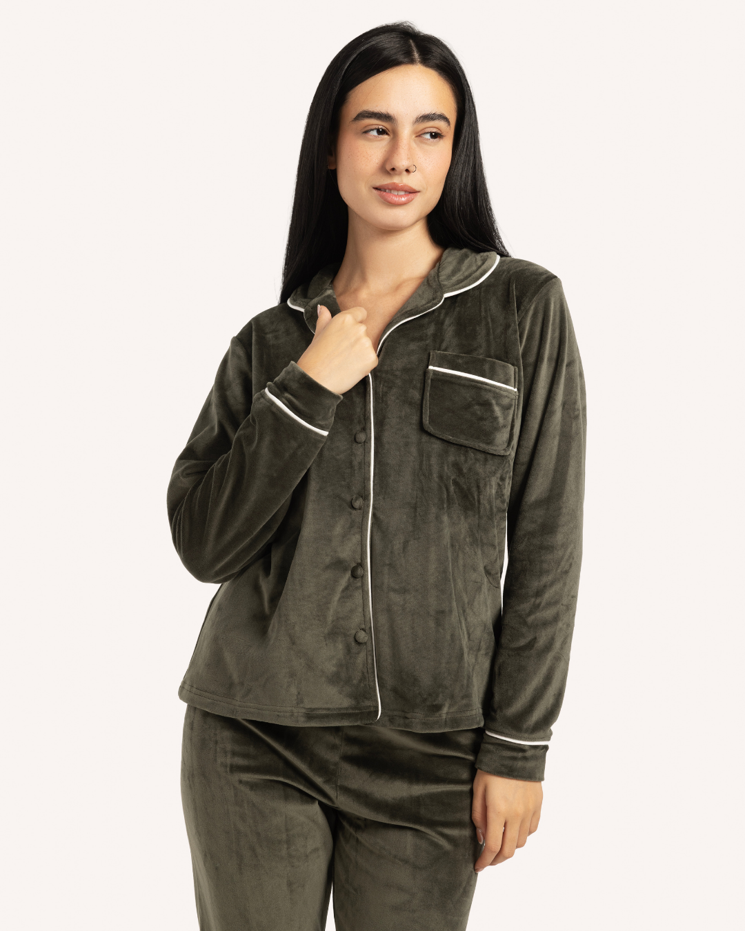 Plain classic women's pajamas