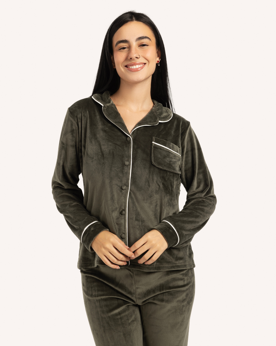 Plain classic women's pajamas