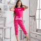 Barbie girls' pajamas, half-sleeved jersey, and Barbie pantyhose