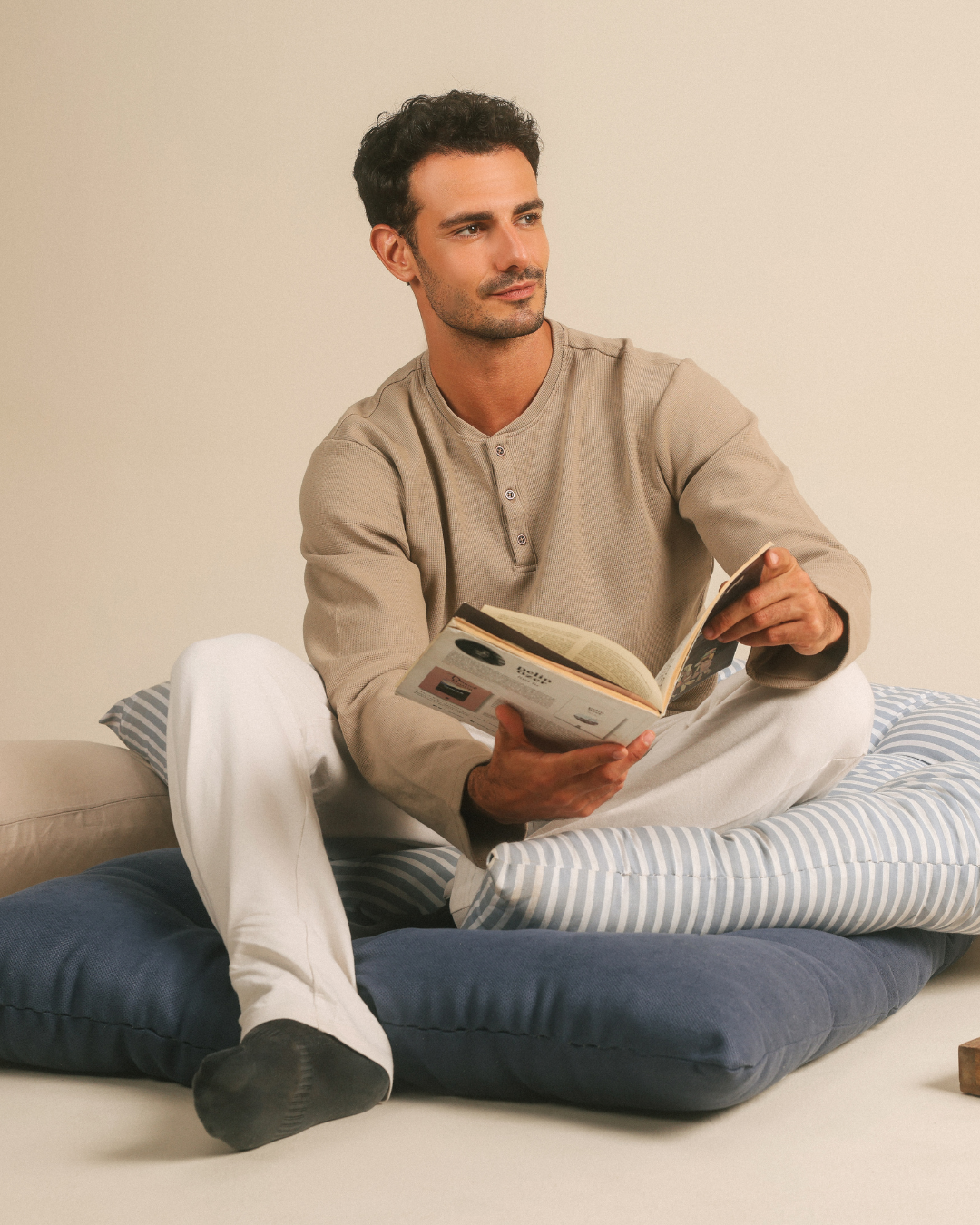 Textured Henley Pajamas