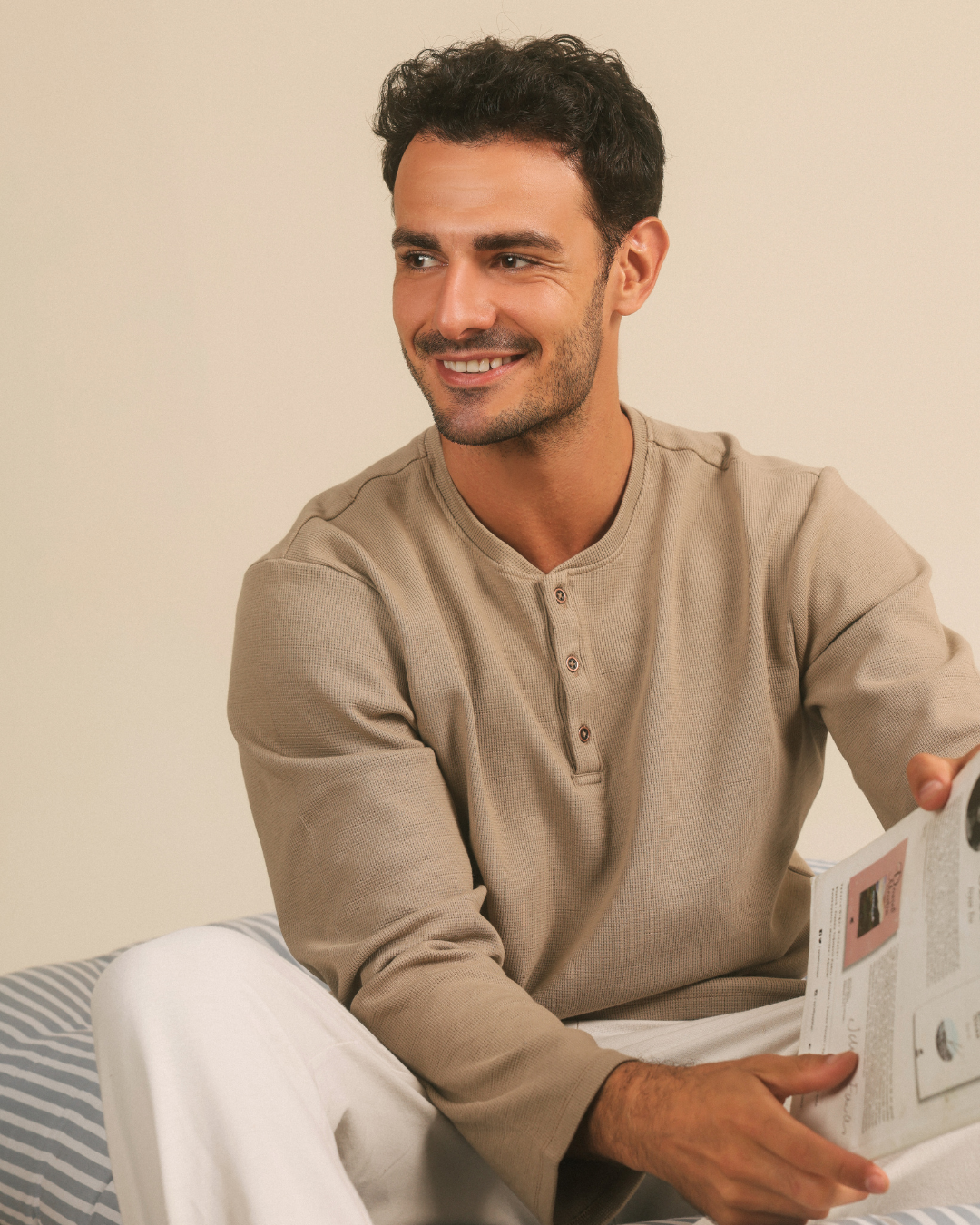Textured Henley Pajamas