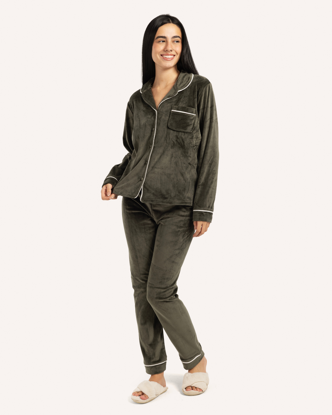 Plain classic women's pajamas