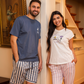 Eid Snoopy half sleeve pajamas shorts summer melton