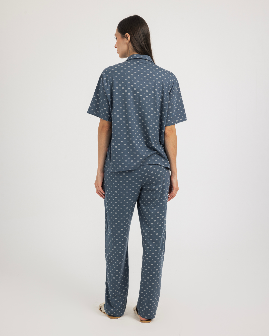 Paisley patternبيجاما حريمي بزراير