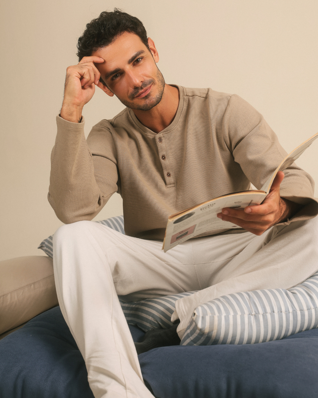 Textured Henley Pajamas