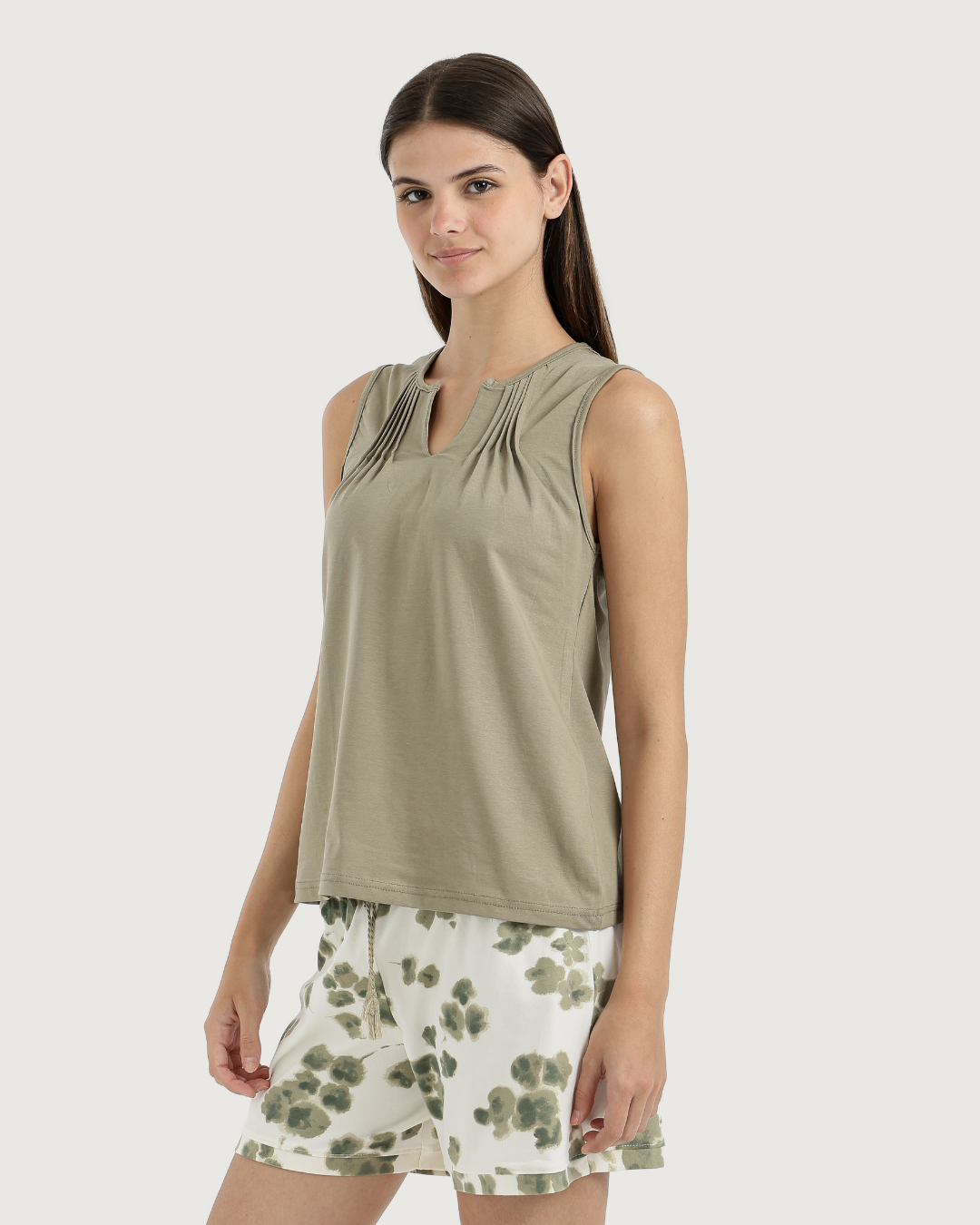 Women's Shorts Pajamas with Flowers