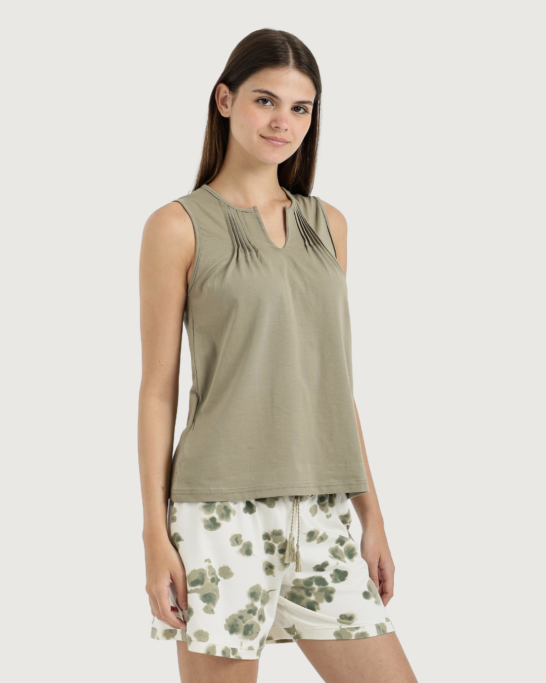 Women's Shorts Pajamas with Flowers